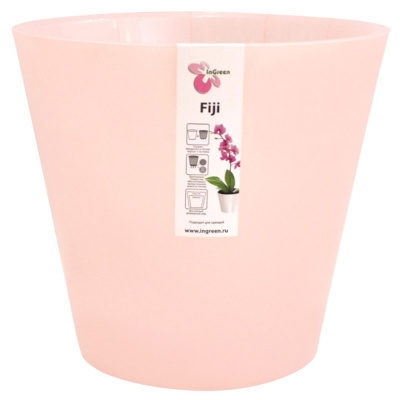 Горшок для цветов (орхидеи) Фиджи D=160мм (1,6л) розовый перламутр пластик ING1558РЗПЕРЛ InGreen