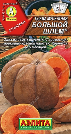 Тыква Большой Шлем мускатная 1г среднепоздн,морковно-красн Аэлита