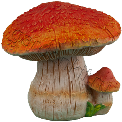 Садовые фигуры Два гриба с красной шляпкой