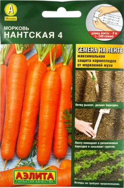 Морковь Нантская 4 лента (Аэлита)