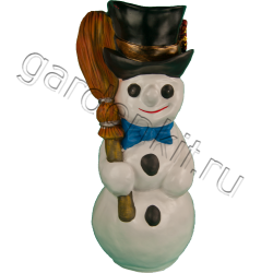 Новогодние фигуры Снеговик с метелкой