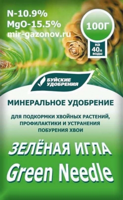 Зеленая игла средства от побурения хвои 100 гр бУЙ