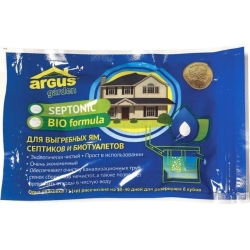 Биосостав Argus garden (1шт*17гр) (на 2 куба) д/биотуалетов, выгребных ям, септиков КАНАДА AR-420 4v