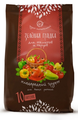 Грунт Для томатов и перцев Зеленая грядка  10л Нов-Агро с биогумусом