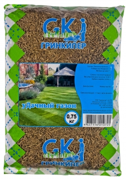 Газонная травосмесь Гринкипер "Удачный газон", 0.75 кг