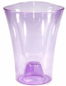 Волна кашпо 14 орхидейная (1,3л) прозрачный фиолет