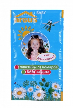 Пластины детские От комаров б/запаха 10шт/уп, ARGUS baby АR-010