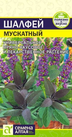 Шалфей Мускатный 0,1гр /многолетнее пряно-ароматическое растение Семена Алтая 